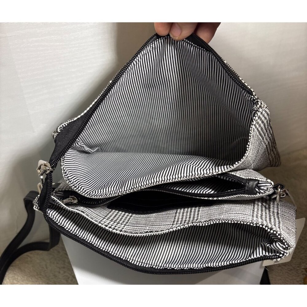 Caracol Purse Plaid Crossbody Bag With Adjustable Strap & Zipper Closure Pockets - Picture 7 of 13